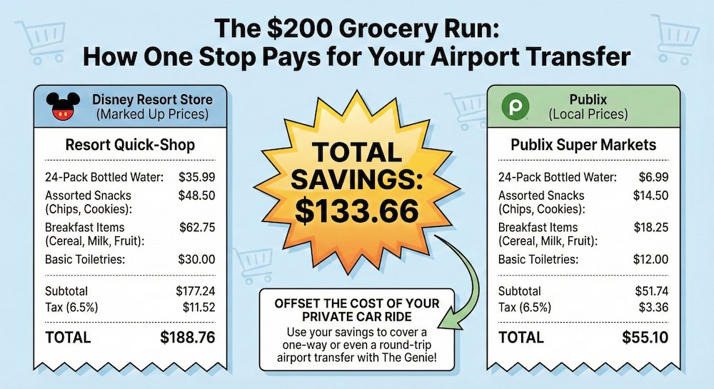 The $200 Grocery Run: How One Stop Pays for Your Orlando Airport Transfer