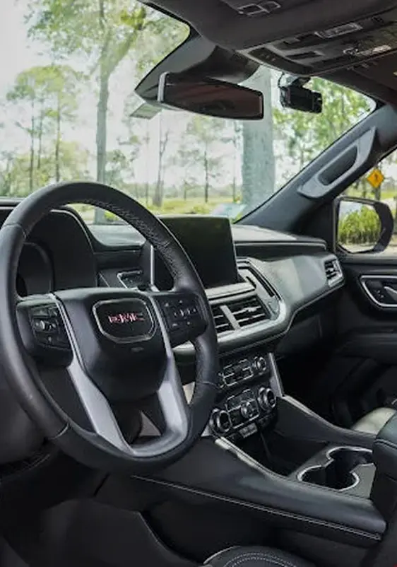 Luxurious Orlando airport transportation vehicle's interior