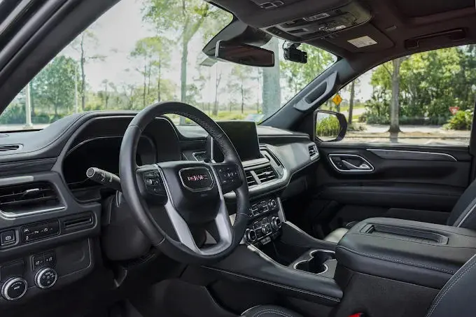 Premium private transportation vehicle's interior