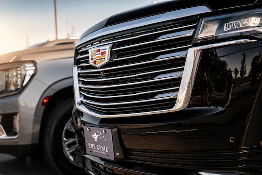 Premium Cadillac Escalade ESV luxury SUV for private transportation, airport transfers, and chauffeur service in Orlando by The Genie.